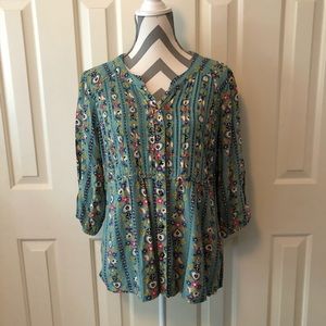 Matilda Jane Blue Peasant Top